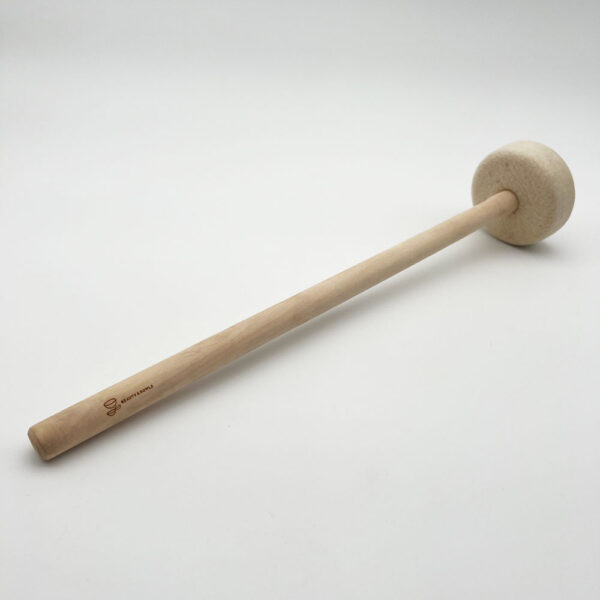 Filzschlägel X Large Stiel aus Holz mit Beauty& Bowls Logo Gravur