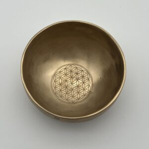 Klangschale Flower of Life 12 cm 455 g Grundton 486,33 Hz., Matte Optik