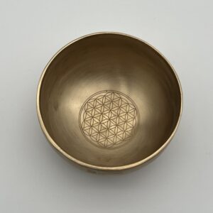 Klangschale Flower of Life 12 cm 446 g Grundton 521,48 Hz., Matte Optik