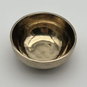 Klangschale in goldener Optik 12 cm 392 g. Grundton 500,98 Hz