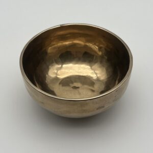 Klangschale in goldener Optik 14 cm 468 g Grundton 332,52 Hz