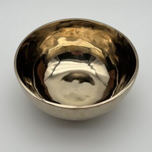 Klangschale in goldener Optik 20 cm 1123 g Grundton 237,30 Hz
