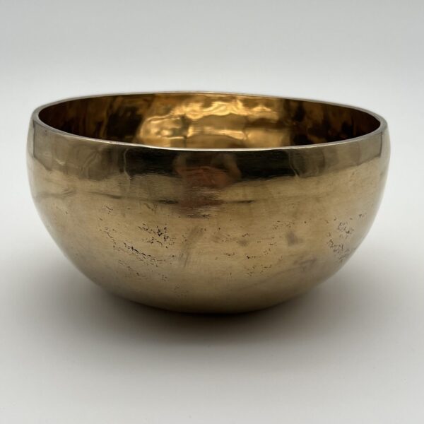 Klangschale in goldener Optik 16 cm 893 g. Grundton 288,57 Hz. – Bild 3